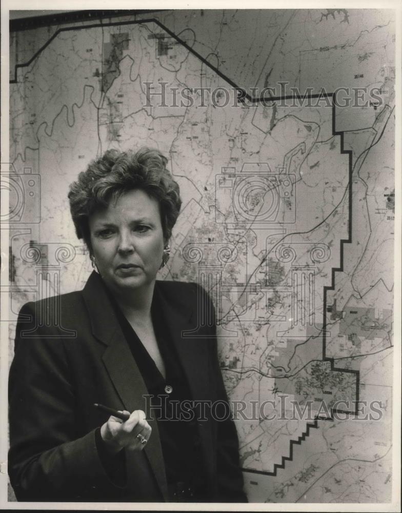 1987 Press Photo Sharon Hamilton, Postal Service Manager of Communications - Historic Images