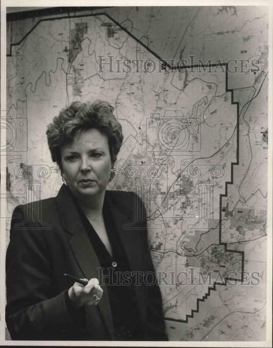 1987 Press Photo Sharon Hamilton, Postal Service Manager of Communications - Historic Images