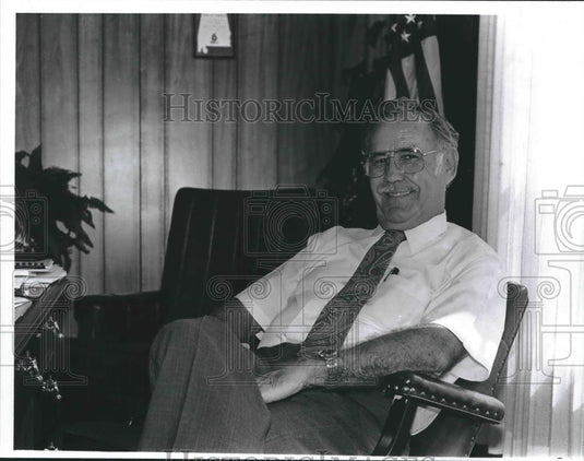 1992 Press Photo T. J. Lockhart, Mayor of Jemison, Alabama - abna34094 - Historic Images