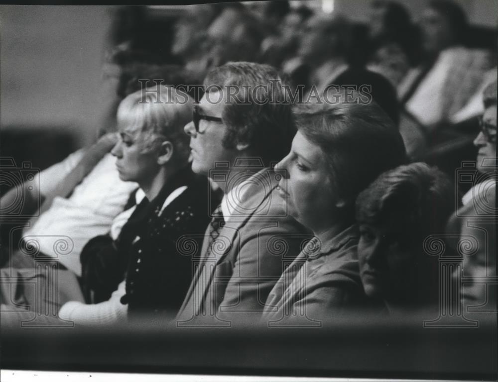 1979 Press Photo People inside Courtroom listening to Trial - abna34118 - Historic Images