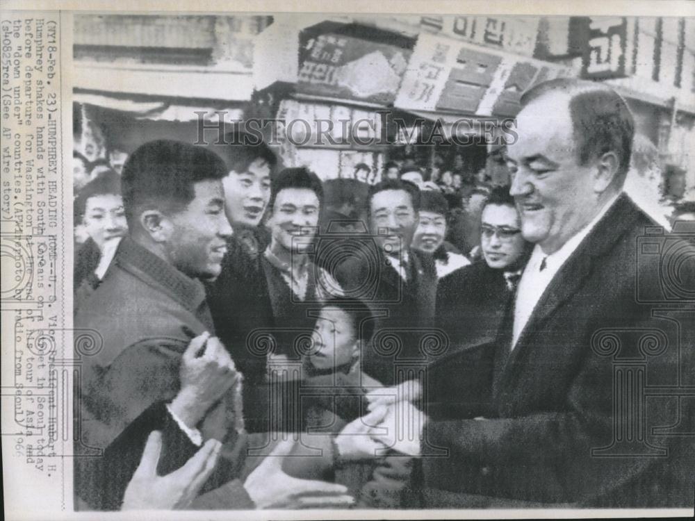 1966 Press Photo Vice President Hubert Humphrey Seoul - RRV18295 - Historic Images