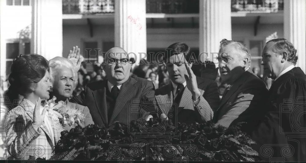1979 Press Photo Officials Take Oath of Office, Alabama Inauguration - Historic Images
