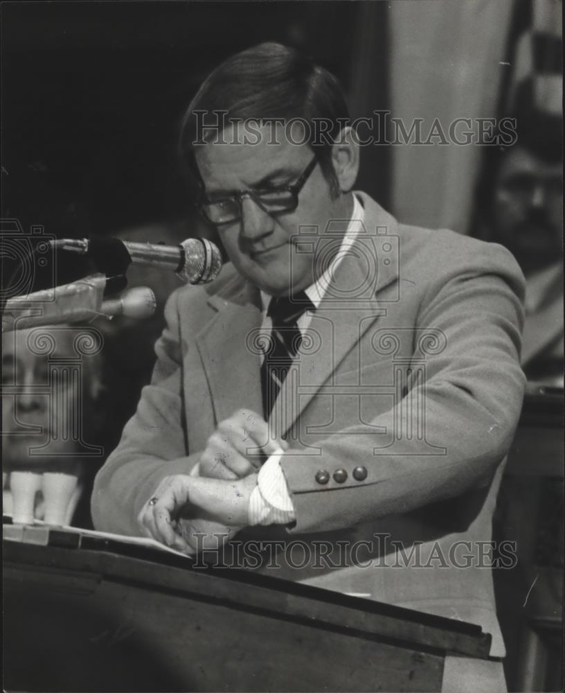 1979 Press Photo Fob James, Governor of Alabama - the new beginning has started - Historic Images