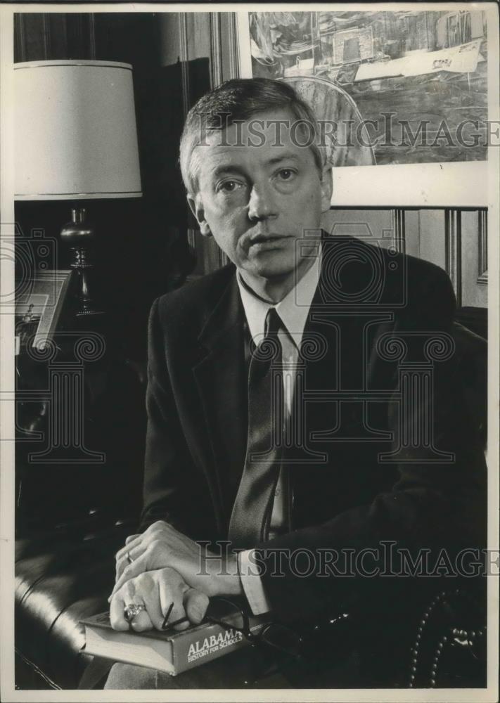 1987 Press Photo Montevallo President Jim Vickery, Alabama - abna34533 - Historic Images