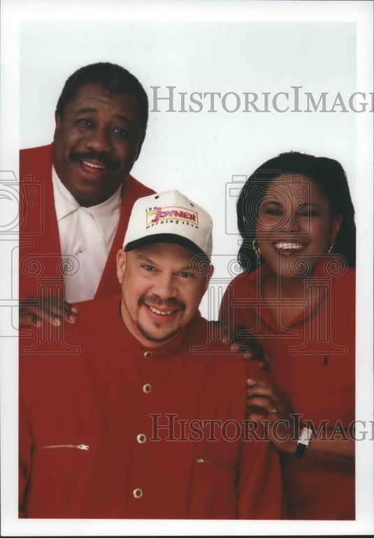 1998 Press Photo J. Anthony Brown, Tom Joyner, Sybil Wilkes, Radio Personalities - Historic Images