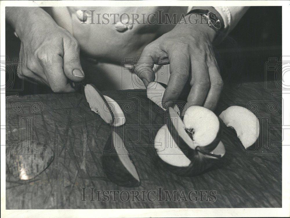 1981 Press Photo Making A Bird of Paradise From Apples - RRV41285 - Historic Images