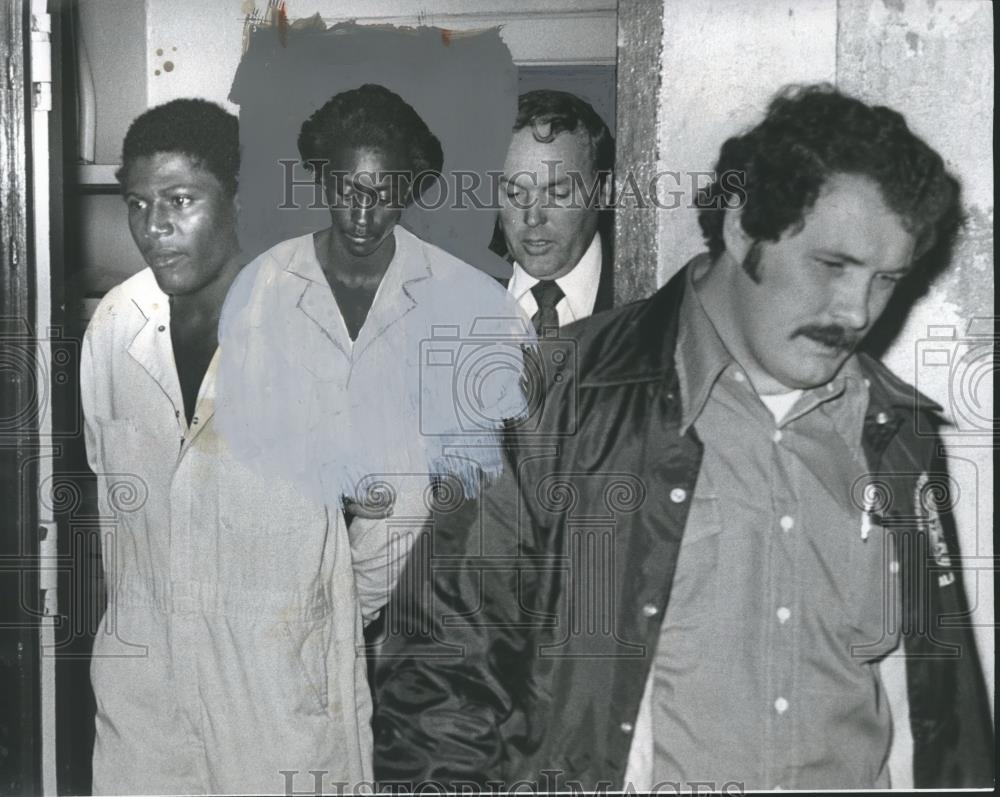1978 Press Photo Murder suspects Aaron Jones and Arthur Lee Giles, Birmingham - Historic Images