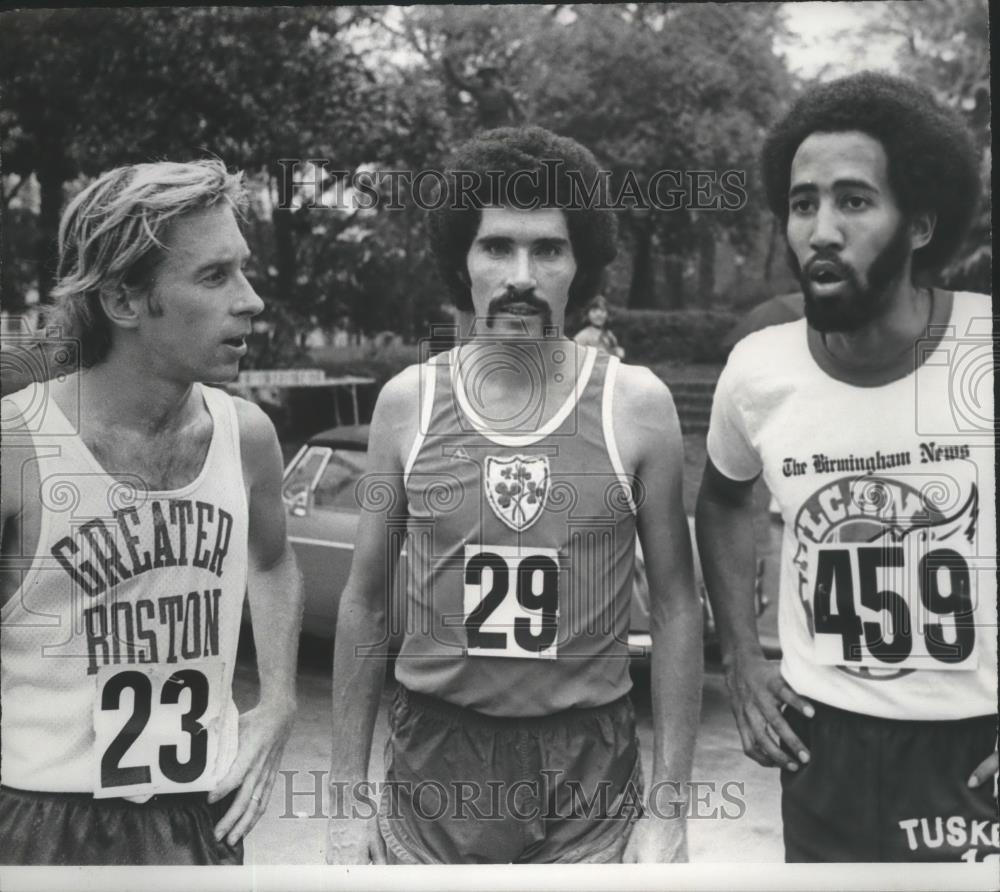 1976 Press Photo Top Distance Runners At Vulcan Run: Rodgers, Leddy And Wilson. - Historic Images