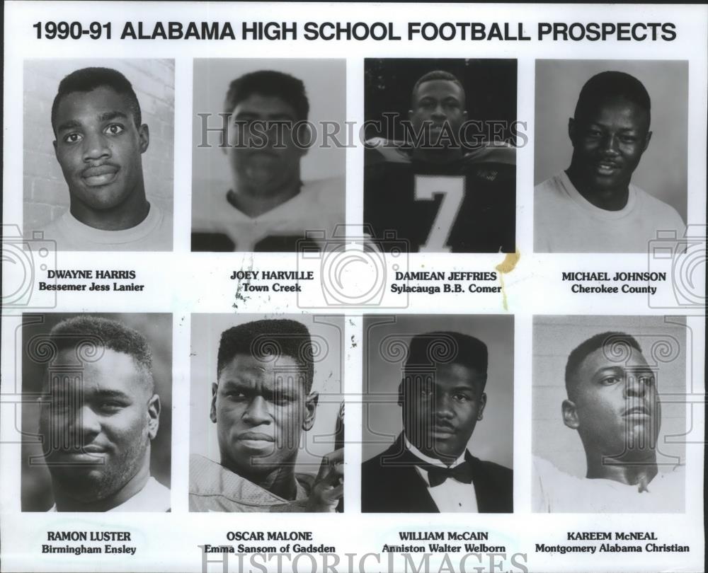 1981 Press Photo Top Alabama High School Football Prospects From Around State - Historic Images