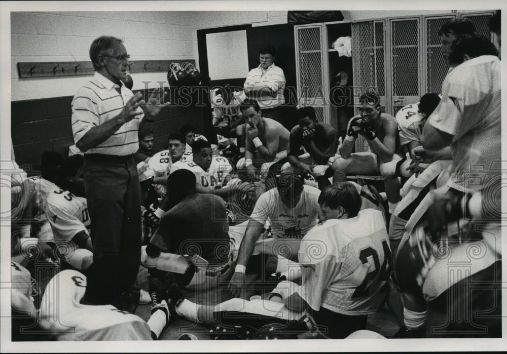 1991 Press Photo University of Alabama Head Coach Jim Hilyer, Football Players - Historic Images