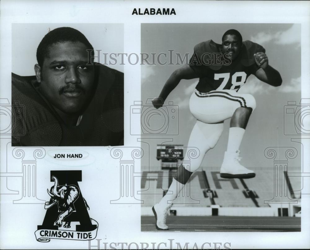 1986 Press Photo Jon Hand, Crimson Tide football player - abns06074 - Historic Images