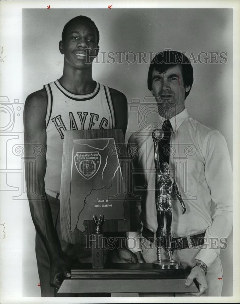 1981 Press Photo Hayes High School wins state basketball championship, Alabama - Historic Images