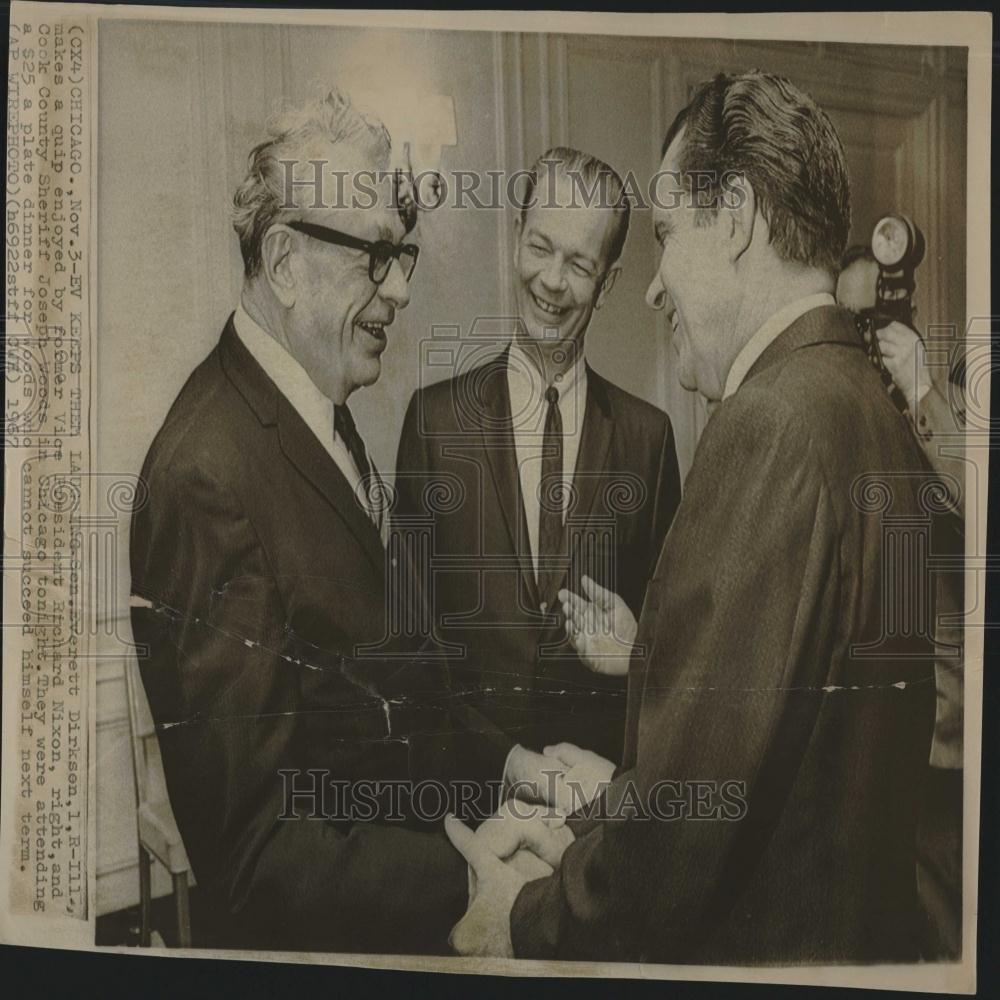 1967 Press Photo Senator Dirksen Nixon Woods Chicago - RRV26485 - Historic Images