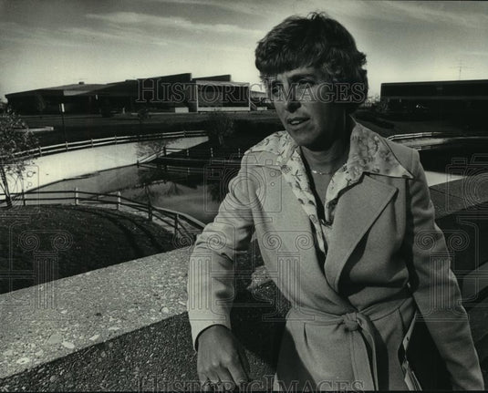 1978 Press Photo Beverly Parks, American Institutes for Research visits Waukesha - Historic Images