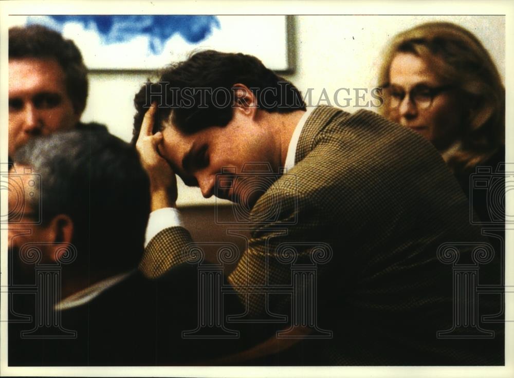 1991 Press Photo William Kennedy Smith acquitted on sexual assault charge. - Historic Images