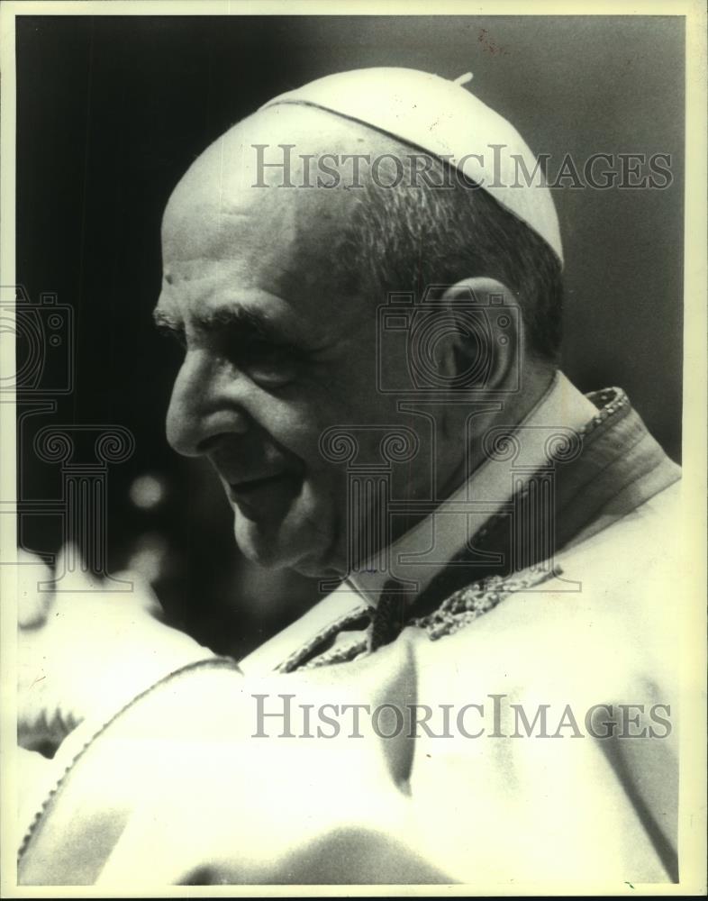1978 Press Photo Pope Paul VI During Weekly General Audience At The Vatican - Historic Images