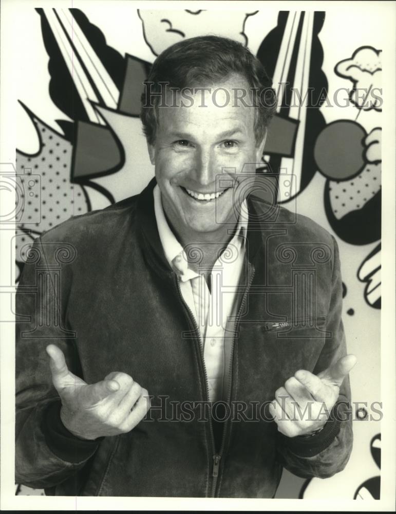 1988 Press Photo Wayne Rogers hosting High Risk a entertainment series. - Historic Images