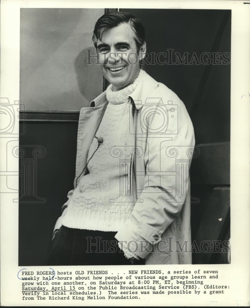 1978 Press Photo Fred Rogers Hosts The Series Old Friends... New Friends On PBS - Historic Images