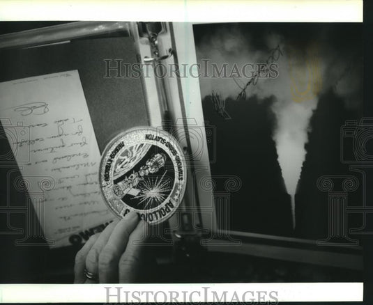 1993 Press Photo A patch of Donald (Deke) Slayton's 1975 space mission - Historic Images