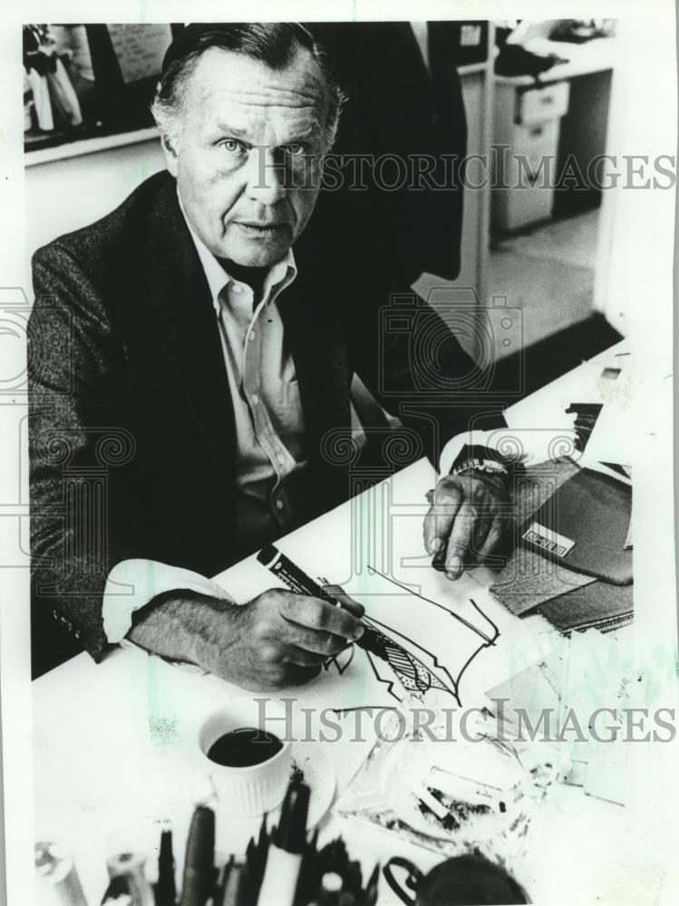 1986 Press Photo Bill Blass, fashion designer - mjc05548 - Historic Images