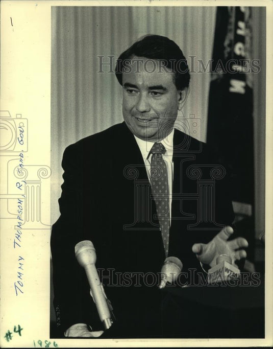 1986 Press Photo Tommy Thompson, candidate for Governor - mjc06019 - Historic Images