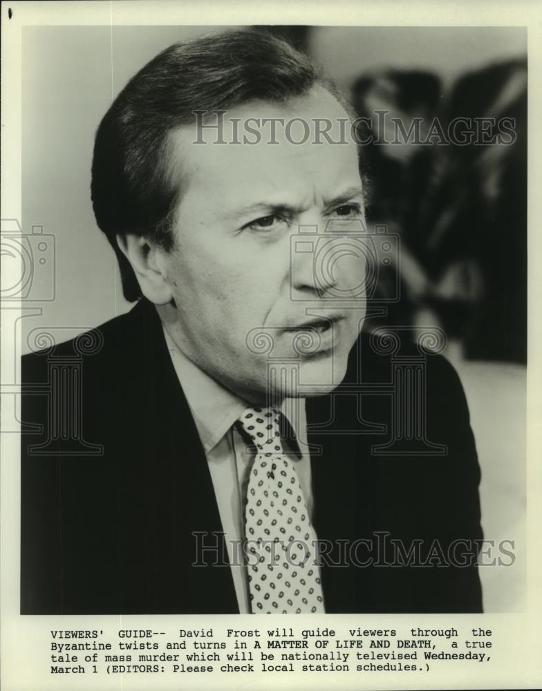 Press Photo Journalist David Frost - mjc06311 - Historic Images