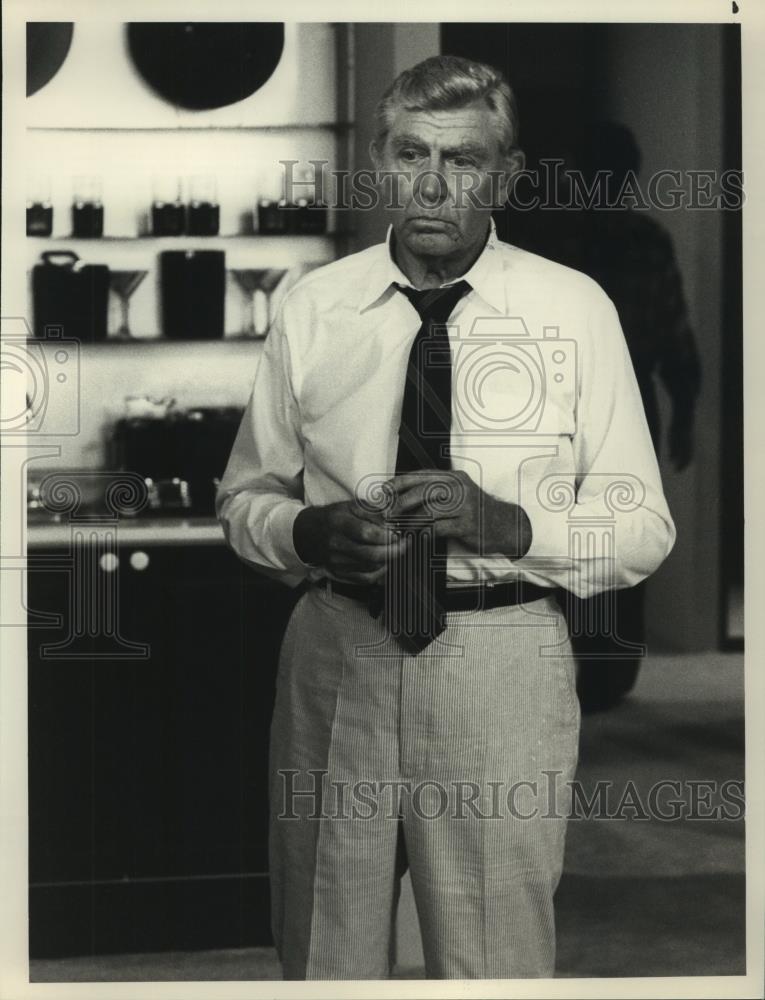 1988 Press Photo Andy Griffith, as Ben Matlock, on set of Matlock - mjc06381 - Historic Images