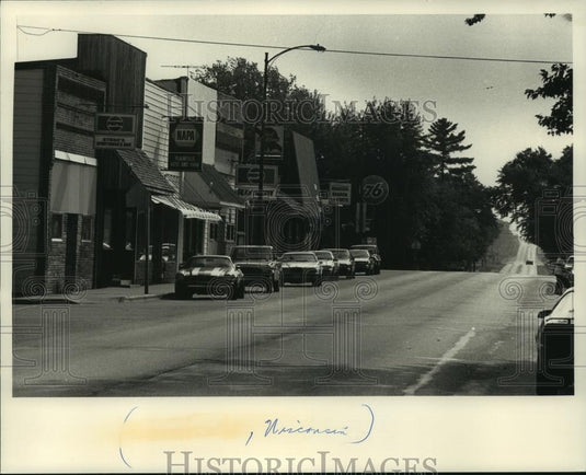 1991 Press Photo Street View of A Small Town in Wisconsin - mjc06584 - Historic Images