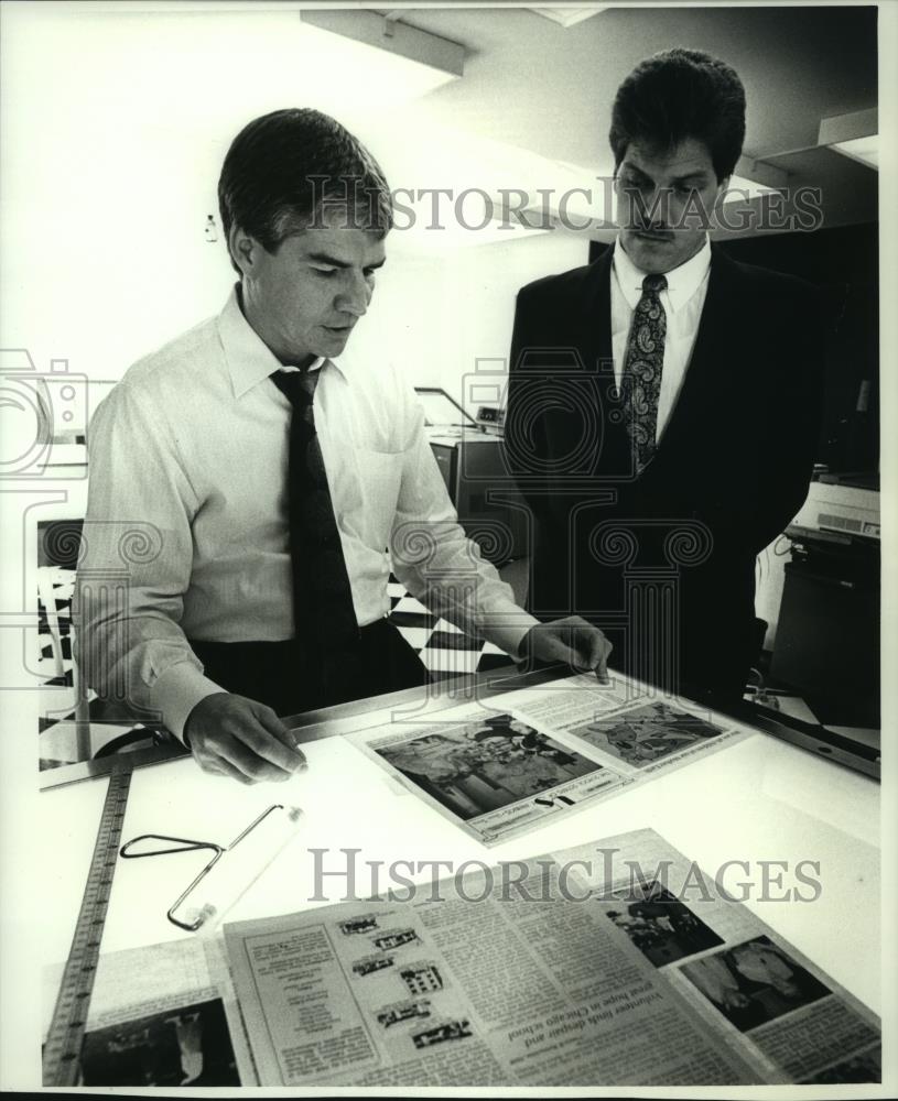 1989 Press Photo Gary Skinner, Col D&#39;var Graphics, Michael Ebeling - mjc14041 - Historic Images