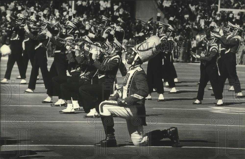 1979 Press Photo University of Wisconsin Madison Band at Camp Randall Stadium - Historic Images