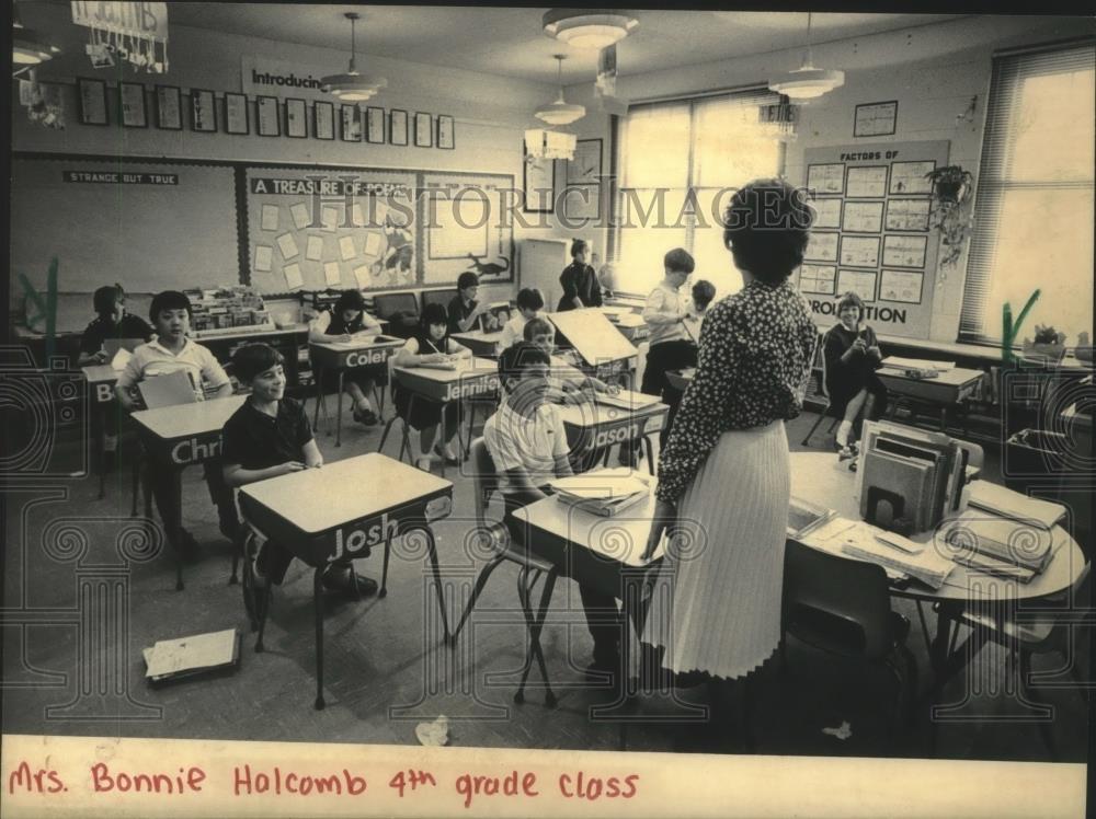 1986 Press Photo Classroom at University School of Milwaukee, River Hills - Historic Images