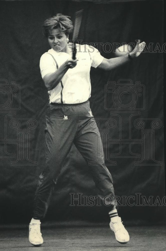 1985 Press Photo Beverly Bowes plays tennis - mjc15561 - Historic Images