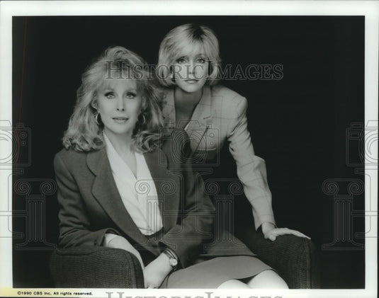 1990 Press Photo Barbara Eden and Heather Locklear "Her Wicked Ways" - nop25675 - Historic Images