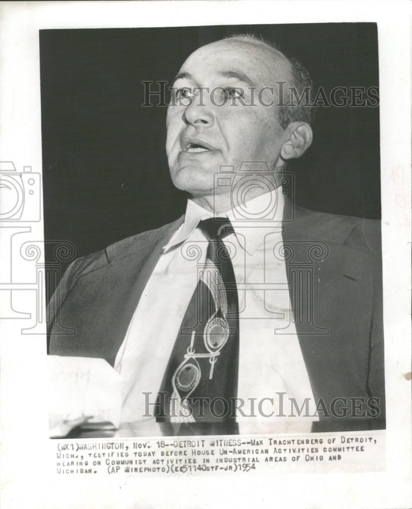 1954 Press Photo Max Trachtenberg Testifies Communist - RRV34239 - Historic Images