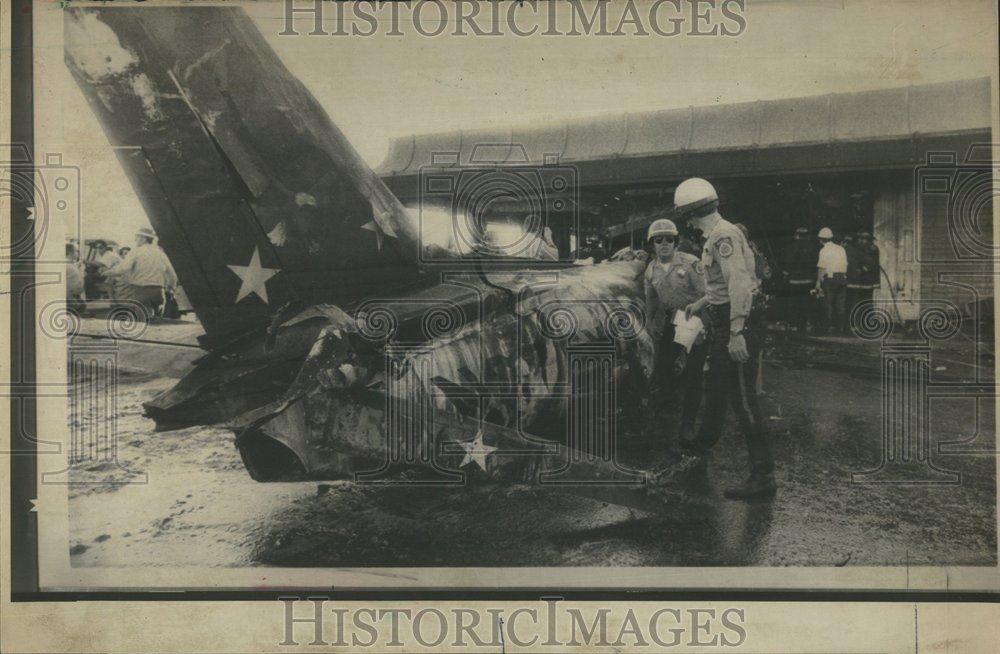 1972 Photo Old Jet Fighter Crashed After Takeoff - RRV66537 - Historic Images