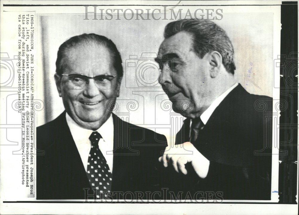 1972 Press Photo Yugoslav President Joseph Broz Party - RRV72061 - Historic Images