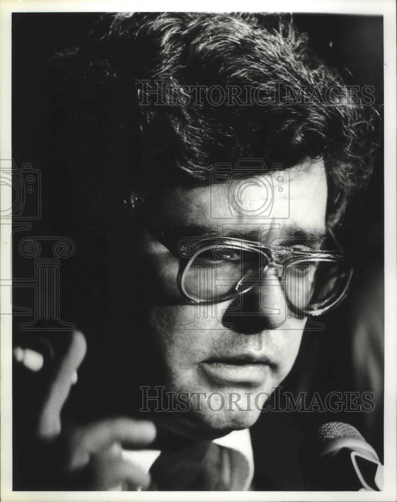 1979 Press Photo Pete Shout Speaking at Thomas Fullman Trial - abno05110 - Historic Images