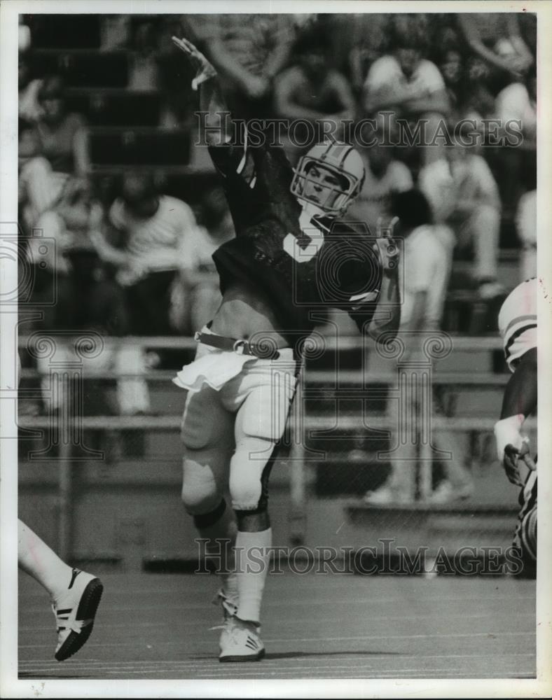 1981 Press Photo Joe Sullivan throwing touchdown pass, Alabama - abns06936 - Historic Images