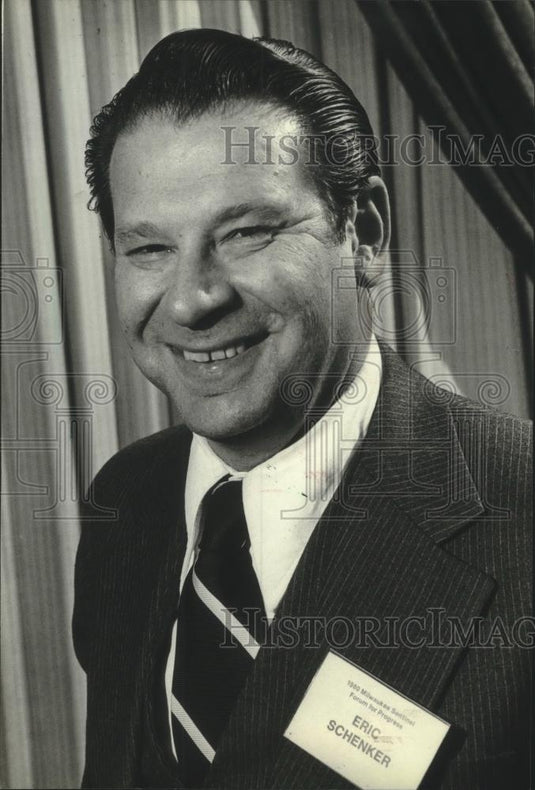 1980 Press Photo Eric Schenker Dean University of Wisconsin-Milwaukee Business - Historic Images