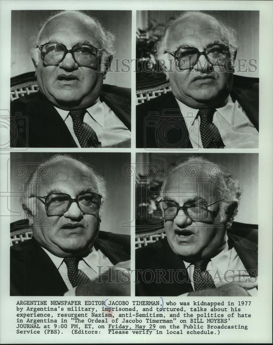 1981 Press Photo Jacobo Timerman, Argentine newspaper editor - mjc22813 - Historic Images