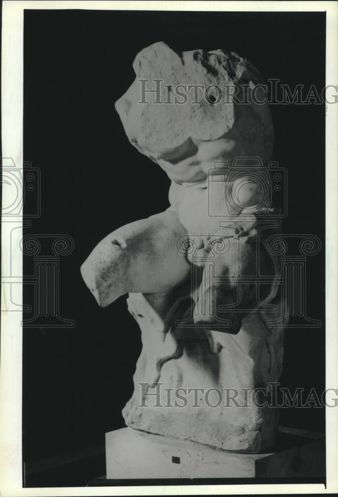 1983 Press Photo &quot;The Belvedere Torso,&quot; Parian marble statute, Vatican City - Historic Images