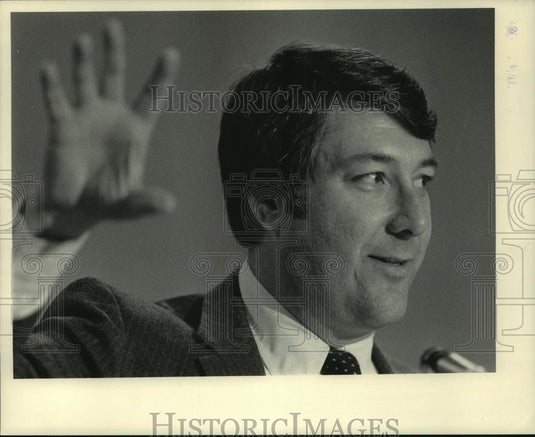 1984 Press Photo Jerry Taff, Channel 12 News Reporter - mjc13002 - Historic Images