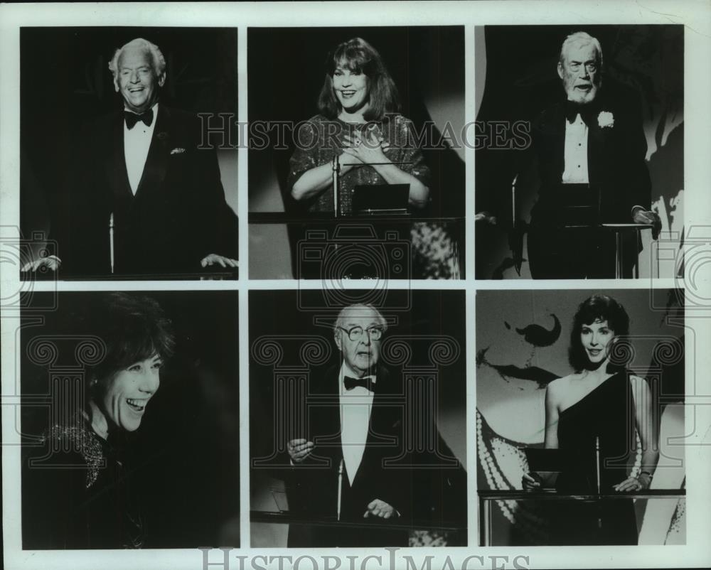 1984 Press Photo Douglas Fairbanks Jr., others honor Lillian Gish in TV special - Historic Images