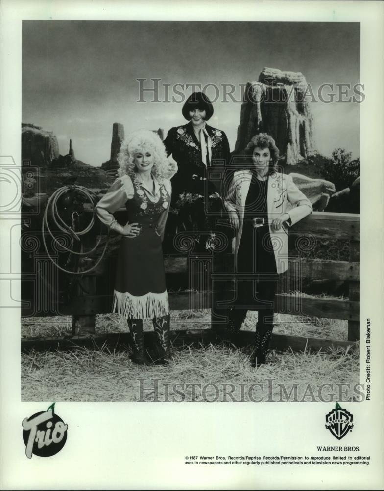 1987 Press Photo Dolly Parton, Linda Ronstadt and Emmylou Harris - mjc22470 - Historic Images