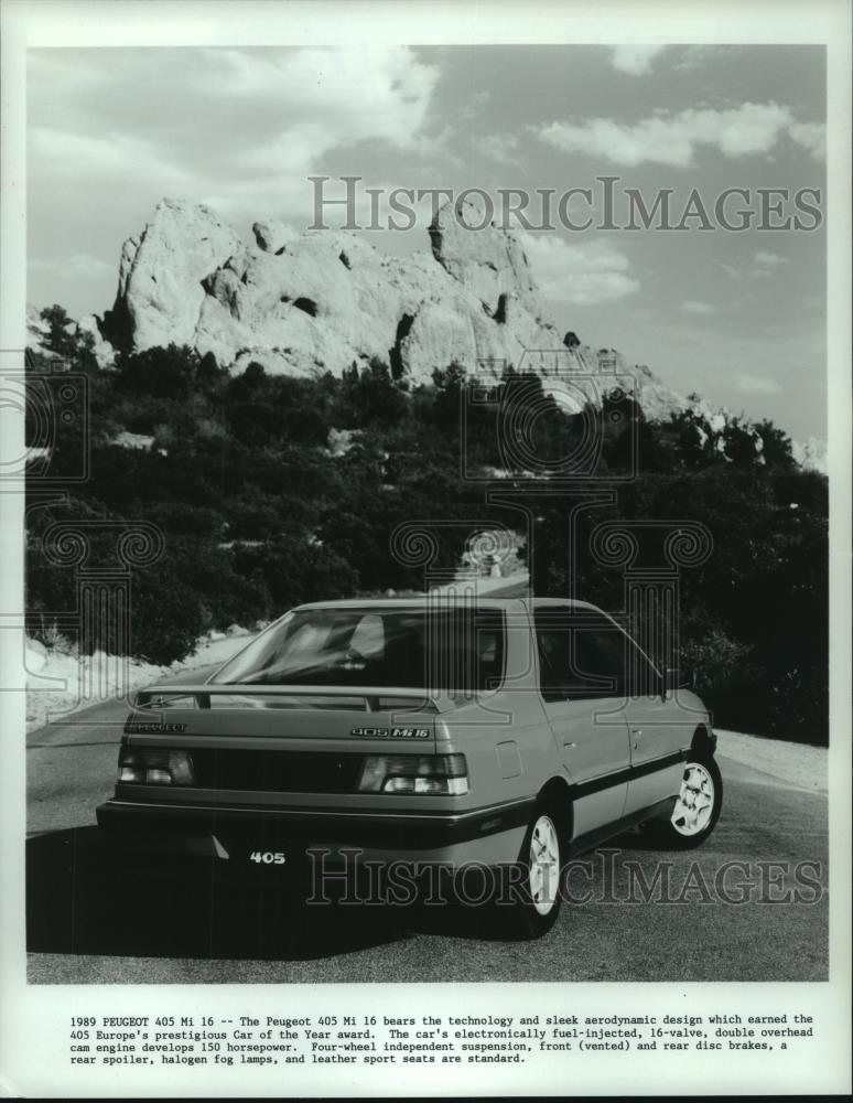 1988 Press Photo France-manufactured Peugeot 405 Mi 16, Car of the Year awardee - Historic Images