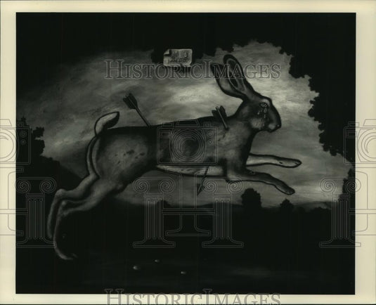 1992 Press Photo Artwork by Fred Stonehouse on exhibit at Madison Art Center - Historic Images