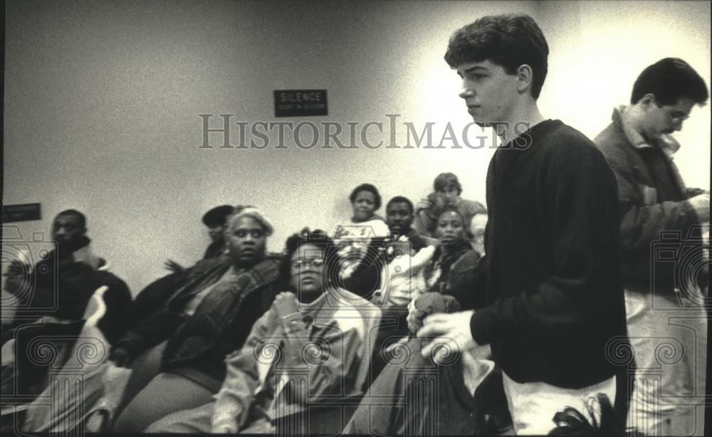 1993 Press Photo Christopher G. Smith and Warren J. Pelner in court in Wisconsin - Historic Images