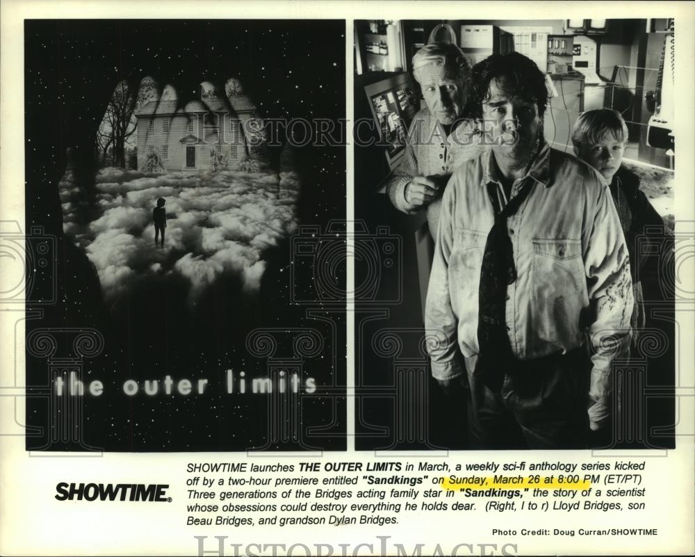 1995 Press Photo Scene shots from The Outer Limits, staring Beau Bridges, others - Historic Images