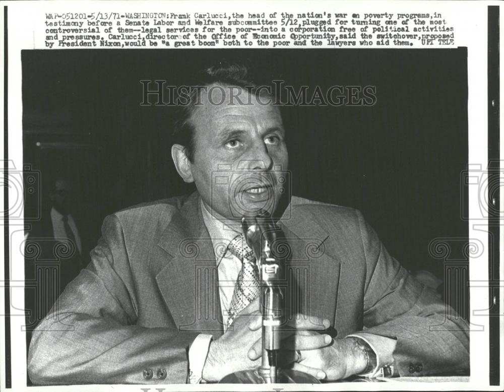 1971 Frank Carlucci Testimony On Legal Aid For The Poor - RRV38373 - Historic Images