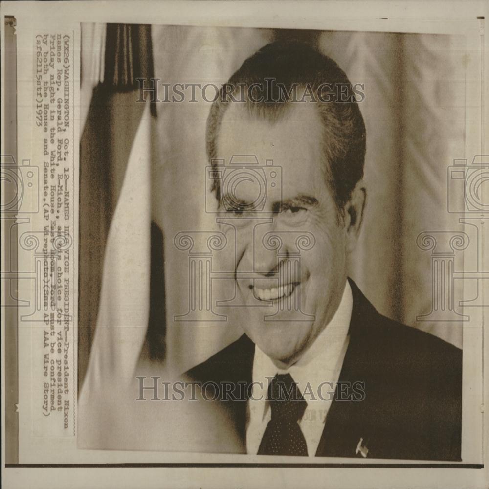 1975 Press Photo President Richard M. Nixon - RRV26705 - Historic Images